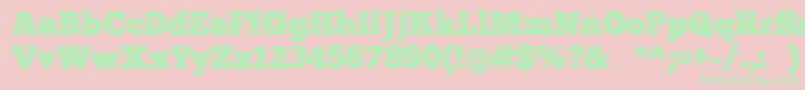 ChunkFivePrint Font – Green Fonts on Pink Background