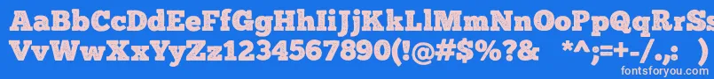 ChunkFivePrint Font – Pink Fonts on Blue Background