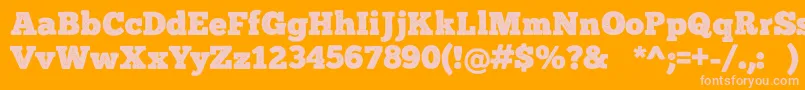 ChunkFivePrint Font – Pink Fonts on Orange Background