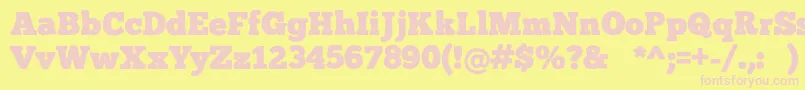 ChunkFivePrint Font – Pink Fonts on Yellow Background