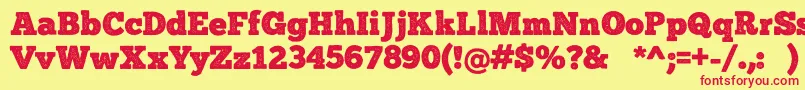 ChunkFivePrint Font – Red Fonts on Yellow Background