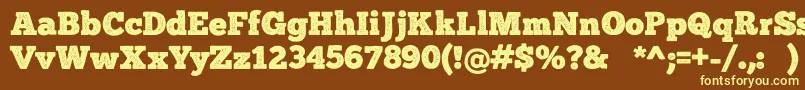 ChunkFivePrint Font – Yellow Fonts on Brown Background