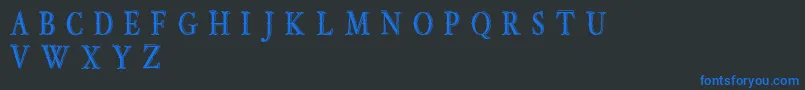 OldBobDemoJunior Font – Blue Fonts on Black Background