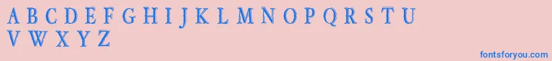 OldBobDemoJunior Font – Blue Fonts on Pink Background