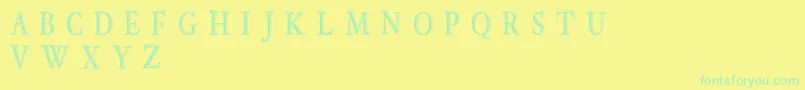 OldBobDemoJunior Font – Green Fonts on Yellow Background