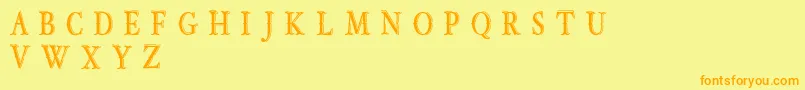 OldBobDemoJunior Font – Orange Fonts on Yellow Background