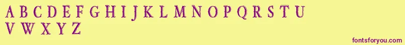 OldBobDemoJunior Font – Purple Fonts on Yellow Background
