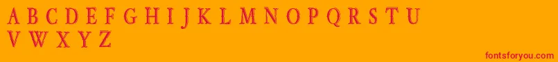 OldBobDemoJunior Font – Red Fonts on Orange Background