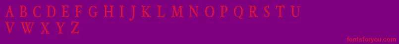 OldBobDemoJunior Font – Red Fonts on Purple Background