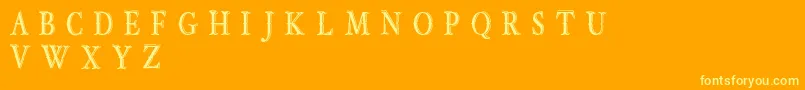 OldBobDemoJunior Font – Yellow Fonts on Orange Background