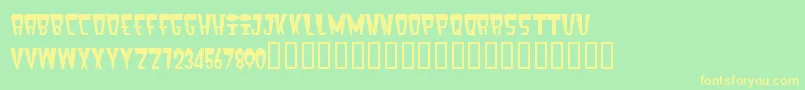 Fenixhea Font – Yellow Fonts on Green Background