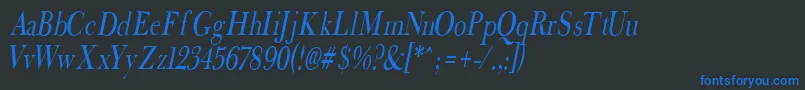 FradnaI Font – Blue Fonts on Black Background