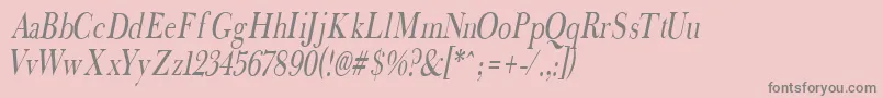 フォントFradnaI – ピンクの背景に灰色の文字