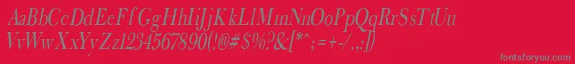 FradnaI Font – Gray Fonts on Red Background