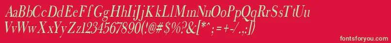 FradnaI Font – Green Fonts on Red Background