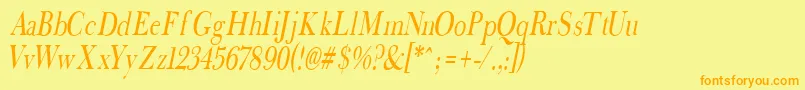 FradnaI Font – Orange Fonts on Yellow Background