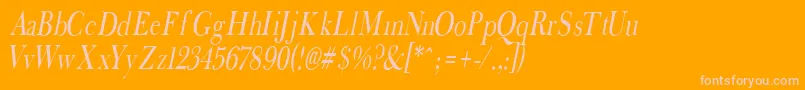 FradnaI Font – Pink Fonts on Orange Background