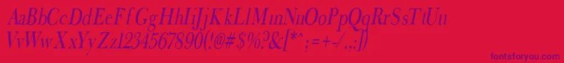 FradnaI Font – Purple Fonts on Red Background