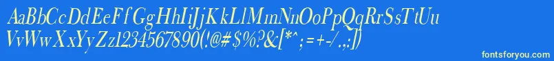 FradnaI Font – Yellow Fonts on Blue Background