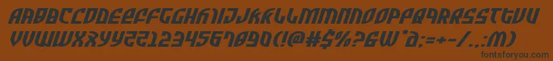 Zoneriderxtraexpandital Font – Black Fonts on Brown Background