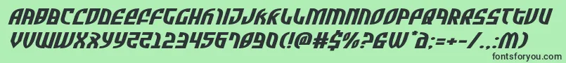 Zoneriderxtraexpandital Font – Black Fonts on Green Background