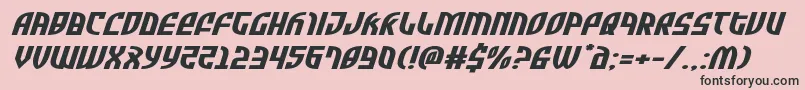 Zoneriderxtraexpandital Font – Black Fonts on Pink Background