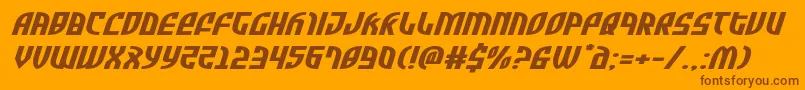 Zoneriderxtraexpandital Font – Brown Fonts on Orange Background