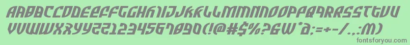 Zoneriderxtraexpandital Font – Gray Fonts on Green Background