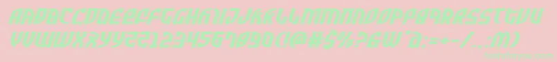 Zoneriderxtraexpandital Font – Green Fonts on Pink Background