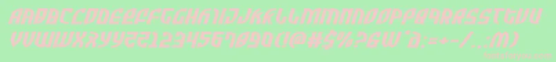 Zoneriderxtraexpandital Font – Pink Fonts on Green Background