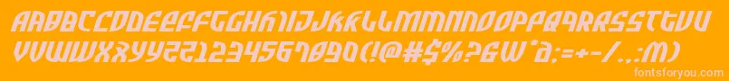 Zoneriderxtraexpandital Font – Pink Fonts on Orange Background