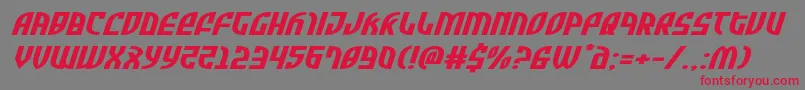 Zoneriderxtraexpandital Font – Red Fonts on Gray Background