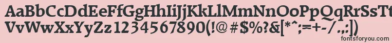 RaleighDemibold Font – Black Fonts on Pink Background