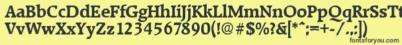 RaleighDemibold Font – Black Fonts on Yellow Background