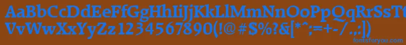 RaleighDemibold Font – Blue Fonts on Brown Background