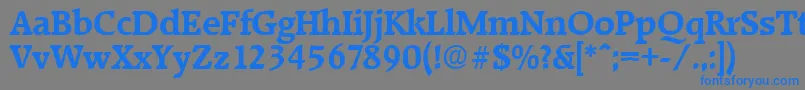 RaleighDemibold Font – Blue Fonts on Gray Background