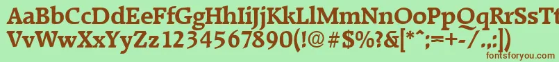 RaleighDemibold Font – Brown Fonts on Green Background