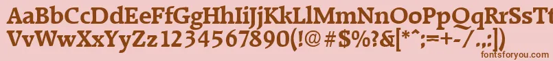 RaleighDemibold Font – Brown Fonts on Pink Background