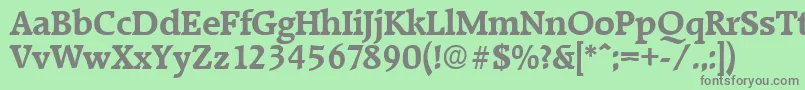 フォントRaleighDemibold – 緑の背景に灰色の文字