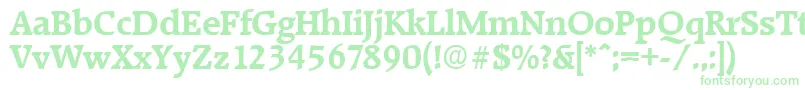 RaleighDemibold Font – Green Fonts on White Background