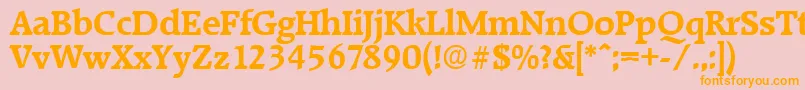 RaleighDemibold Font – Orange Fonts on Pink Background