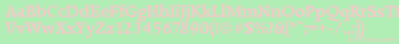 RaleighDemibold Font – Pink Fonts on Green Background
