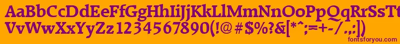 RaleighDemibold Font – Purple Fonts on Orange Background
