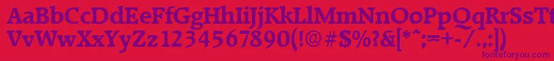RaleighDemibold Font – Purple Fonts on Red Background