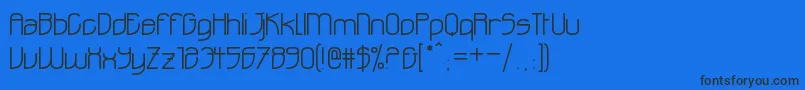 Ohdoad-Schriftart – Schwarze Schriften auf blauem Hintergrund