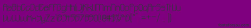Fonte Ohdoad – fontes pretas em um fundo violeta