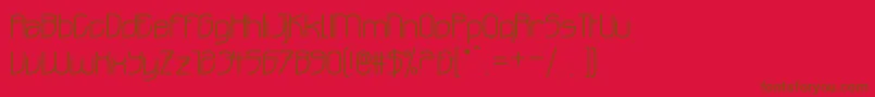 Czcionka Ohdoad – brązowe czcionki na czerwonym tle
