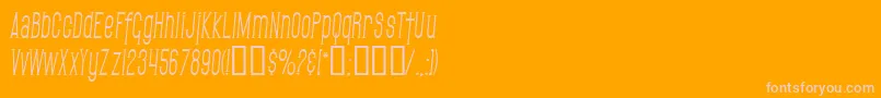 Подробнее о шрифте SfGothicanCondensedItalic Шрифт SfGothicanCondensedItalic – розовые шрифты на оранжевом фоне
