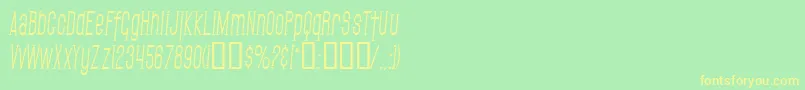 Подробнее о шрифте SfGothicanCondensedItalic Шрифт SfGothicanCondensedItalic – жёлтые шрифты на зелёном фоне