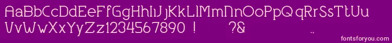 Bigmouth Font – Pink Fonts on Purple Background